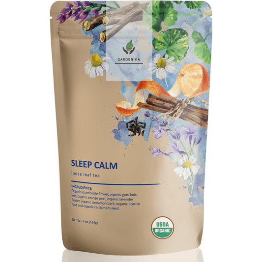 Sleep Tea — Organic Chamomile, Lavender & Gotu Kola Blend for Evening Relaxation