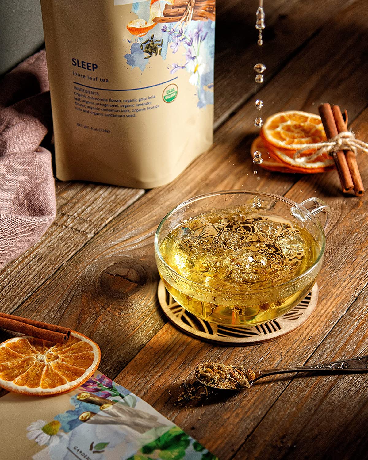 Sleep Tea — Organic Chamomile, Lavender & Gotu Kola Blend for Evening Relaxation